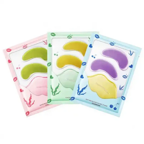 2-in-1 Lip Mask & Under Eye Patch - Hydrating Lip Care & Eye Treatment Set