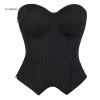 Women's Lace-Up Corset Bustier & Mini Skirt Lingerie Set