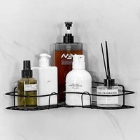 No-Drill Adhesive Shower Caddy – Bathroom Corner Shelf