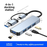 4-in-1 USB-C & USB-A Docking Station Hub