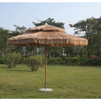 2m Palm Leaf Thatch Beach Umbrella – Boho Outdoor Parasol