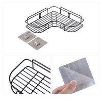 No-Drill Adhesive Shower Caddy – Bathroom Corner Shelf