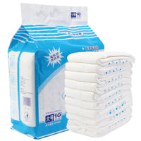 10pcs/Pack Disposable Unisex Adult Urine Pad Mat Nursing Care Diapers With Side Waist Stickers for Elderly Patients L Size