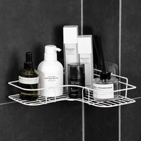 No-Drill Adhesive Shower Caddy – Bathroom Corner Shelf