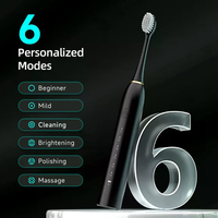 Electric Toothbrush - 6 Modes, 4 Brush Heads, USB Rechargeable, For Adults & Kids