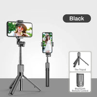 4-in-1 Wireless Selfie Stick Tripod with LED Ring Light
