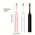 Electric Toothbrush - 6 Modes, 4 Brush Heads, USB Rechargeable, For Adults & Kids