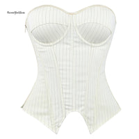 Women's Lace-Up Corset Bustier & Mini Skirt Lingerie Set