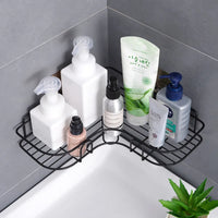 No-Drill Adhesive Shower Caddy – Bathroom Corner Shelf