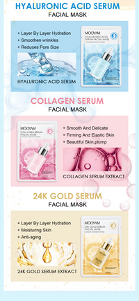 Derm Face Sheet Mask - Hydrating & Brightening Facial Mask for All Skin Types