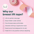 Boob Tape - Invisible Breast Lift Tape for Backless & Strapless Dresses Strong Hold, Sweat-Resistant