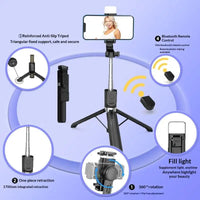 Foldable Selfie Stick Tripod with Phone Stand – Stainless Steel