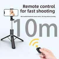 Foldable Selfie Stick Tripod with Phone Stand – Stainless Steel