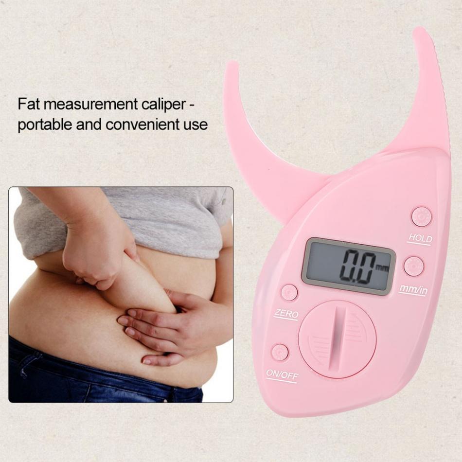 Pink Body Fat Monitors Portable Digital Skinfold Measurement Tester Me ...