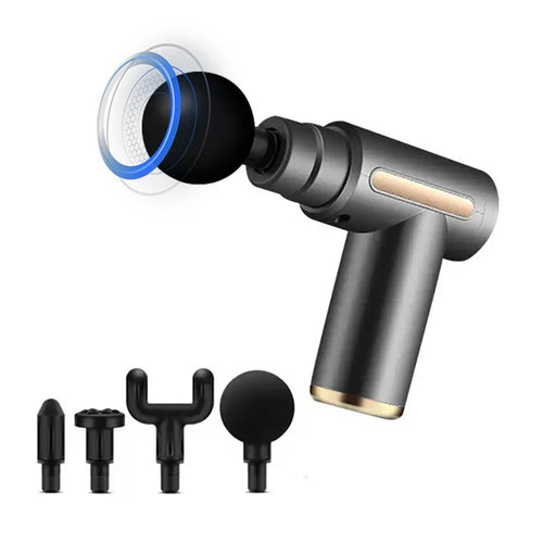 Professional 4-Head Mini Massage Gun – Rechargeable