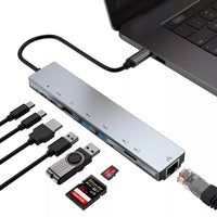 8-in-1 USB-C Hub with HDMI, RJ45, SD/TF & PD Charging