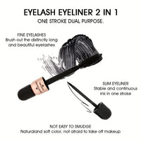 2-in-1 Mascara & Eyeliner - Waterproof, Long-Lasting Eye Makeup