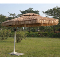 2m Palm Leaf Thatch Beach Umbrella – Boho Outdoor Parasol