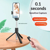 Foldable Selfie Stick Tripod with Phone Stand – Stainless Steel