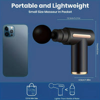Professional 4-Head Mini Massage Gun – Rechargeable