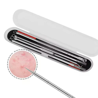 Pimple Extractor Tool Set (4pcs) - Blackhead & Whitehead Remover Kit