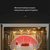 Microwave Food Splatter Cover with Handle – Splatter Guard Lid
