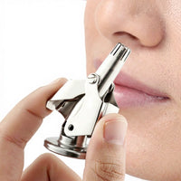 Qianshu Stainless Steel Nose Hair Trimmer Manual Double Blade For Men Full Washable Shaver