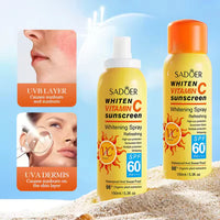 Sunscreen SPF 60 - Broad Spectrum UV Protection Spray for Face & Body