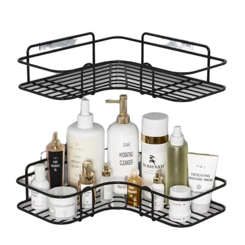 Adjustable Triangle Corner Bathroom Shelf – No Drilling