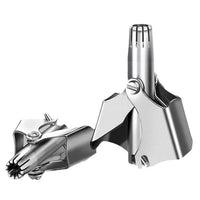 Qianshu Stainless Steel Nose Hair Trimmer Manual Double Blade For Men Full Washable Shaver