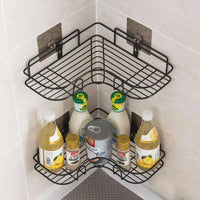 Wall Mounted Storage Shelf with Adhesive – Bathroom & Kitchen