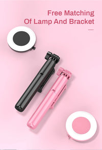 4-in-1 Wireless Selfie Stick Tripod with LED Ring Light