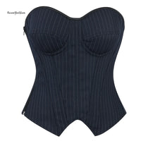 Women's Lace-Up Corset Bustier & Mini Skirt Lingerie Set