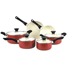 Ceramic coated non stick cookware set