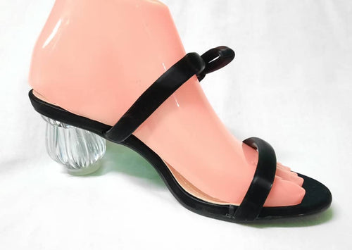 Transparent Heel Slipper- Black