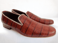 Red Eartth Coloured patterened Leather