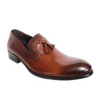 Blusaki Leather Slip-on Shoes - Brown