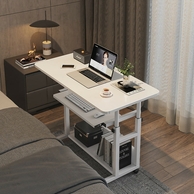 Laptop adjustable desk with keyboard shelf
