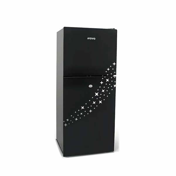 Novo NV-130GF 118L Double Door Top Freezer Fridge with Glass Finish