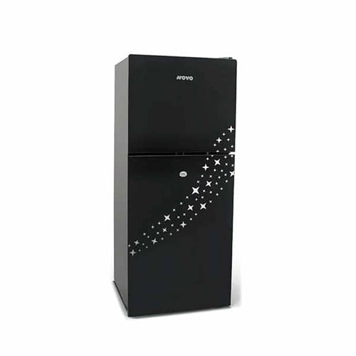 Novo NV-130GF 118L Double Door Top Freezer Fridge with Glass Finish