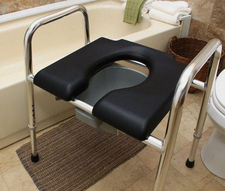 PADDED SEAT TOILET FRAME