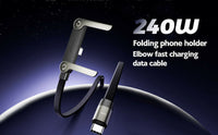 2‑in‑1 Invisible Holder Charger Cable – 240W Fast Charging Cord