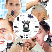7D Electric Head Shaver for Men – Waterproof Bald Head & Beard Trimmer with Charging Base