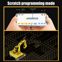 5-in-1 Remote Control Robot & Excavator Building Blocks – App Programmable Toy for Kids