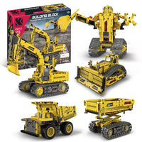 5-in-1 Remote Control Robot & Excavator Building Blocks – App Programmable Toy for Kids