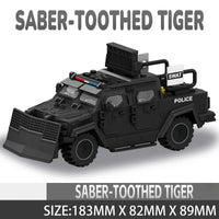 Police Armored Vehicle Building Blocks Set – Off-Road Toy Car for Boys
