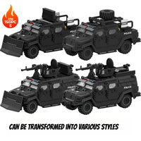 Police Armored Vehicle Building Blocks Set – Off-Road Toy Car for Boys