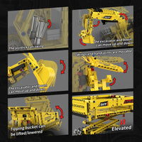 5-in-1 Remote Control Robot & Excavator Building Blocks – App Programmable Toy for Kids