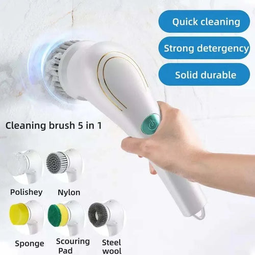 Electric Spin Scrubber Brush – USB Rechargeable for Kitchen & Bathroom