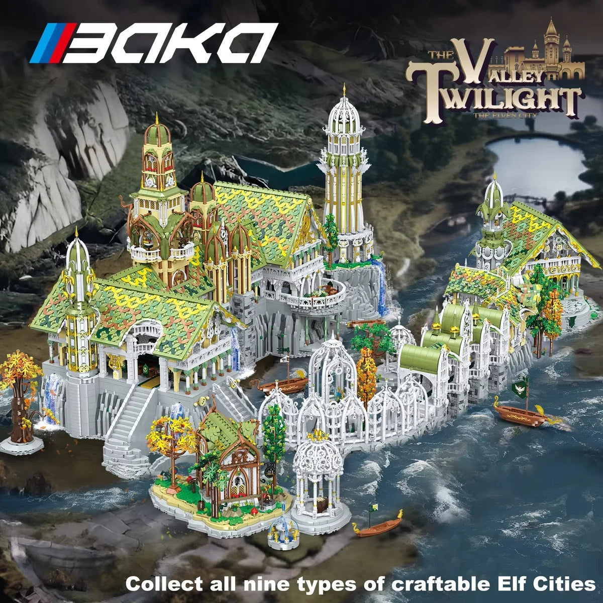 9-in-1 European Fairy Palace Building Blocks Set – DIY Model for Kids & Display